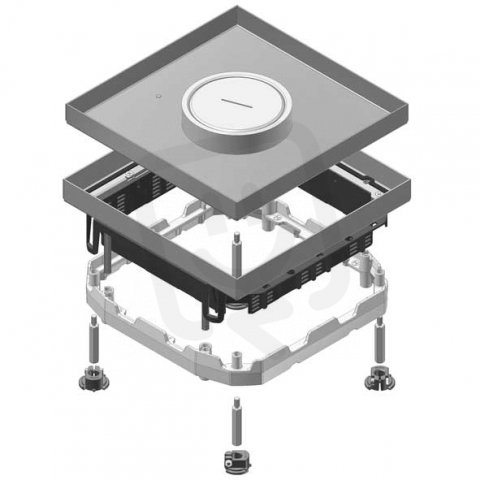 Víko podlahové krabice, protahovací, pro NEO box, IP53,267x267, nerez 304, I4