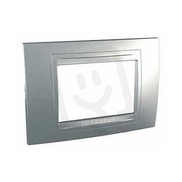 Unica Allegro Krycí rámeček trojmodulový, Aluminium SCHNEIDER MGU4.103.30