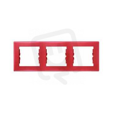 Sedna Rámeček trojnásobný, Red SCHNEIDER SDN5800541