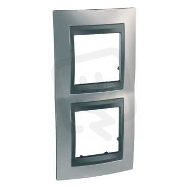 Unica Top rámeček dvojnásobný vertikální Cromo mat/Grafit MGU66.004V.238