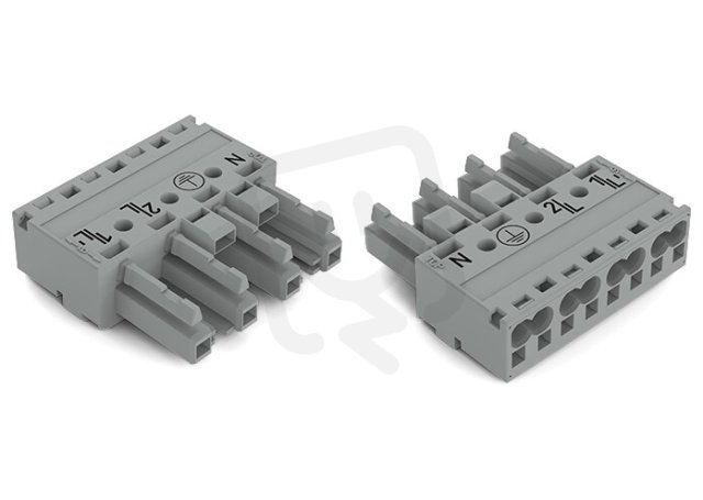 Zdířka 4pól. Kód. B šedá WAGO 770-244/060-000