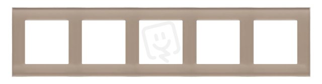 Rámeček 5 násobný, skleněný béžové matné sklo KONTAKT SIMON TRN5/172