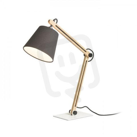 NIZZA stolní Polycotton černá/dřevo 230V