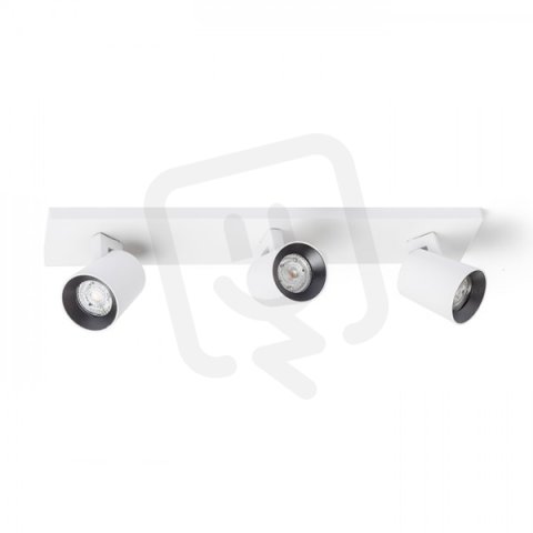 KENNY III přisazená česaný hliník/černá 230V GU10 3x35W RENDL R12919