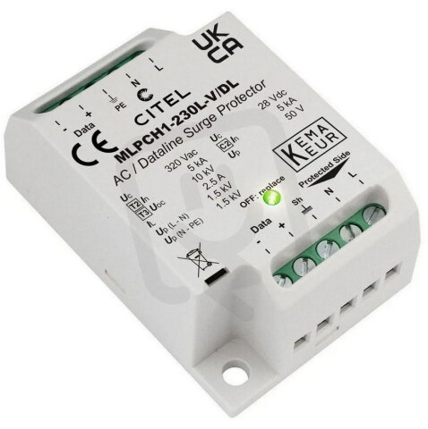 Přepěťová ochrana 2+3 AC MLPCH1-230L-V/DL pružinové svorky CITEL 833223