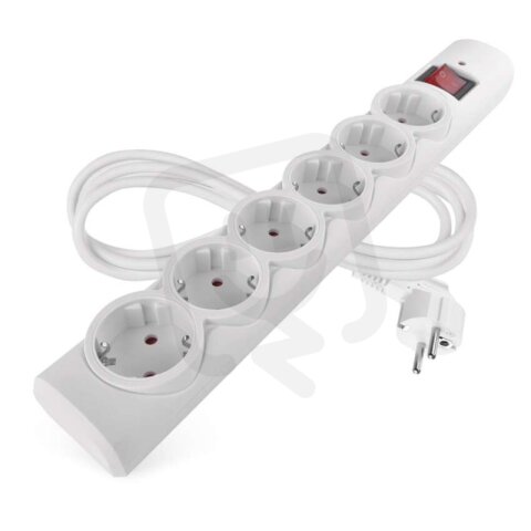 Přepěťová ochrana  6 zásuvek, 1,5 m, bílá EMOS P54215