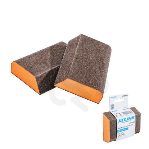Brusná houba tuhá zkosená 100x70x25 mm, zr. 80 XTLINE XTB30080