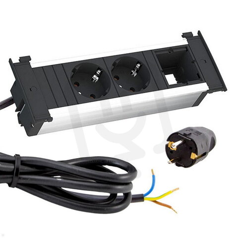 Bachman 927.002 KAPSA S 2xCEE7/3 1xCM Line 2,0m CEE7/7