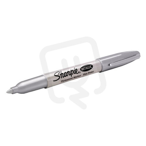 Permanentní pero, lakový popisovač s ku SHARPIE METALIC STŘÍBRNÁ