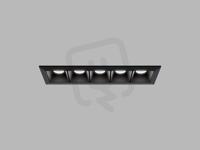 Zápustné svítidlo LINEAR II 5, B TRIAC 10W 3000K/3500K/4000K UGR černá 2491353DT