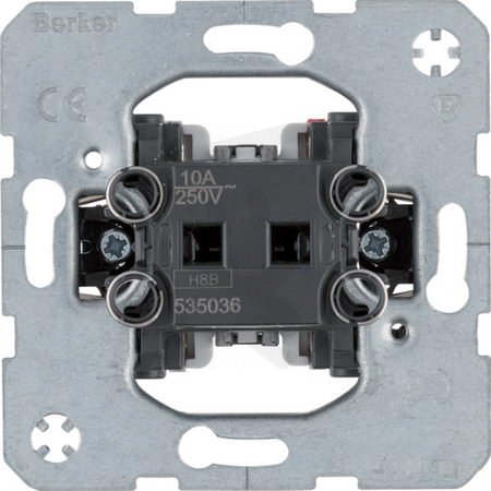 Kolébkové tlačítko řaz. 6/0, 10A, 250V, modul přístroje BERKER 535036