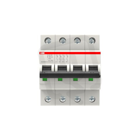 S204M-K50 4 fázový jistič 50 A char. K 10kA ABB 2CDS274001R0577