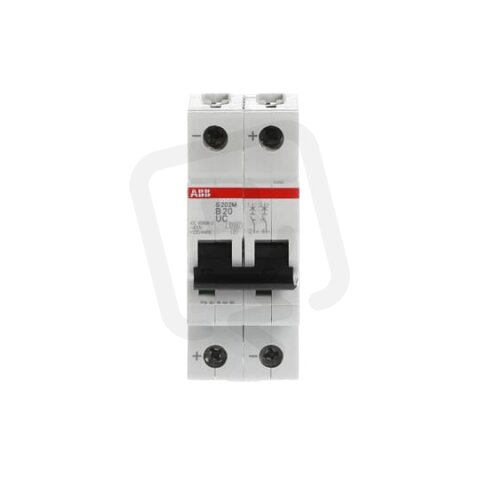 S202M-B20UC Jistič 2P 20A char. B ABB 2CDS272061R0205