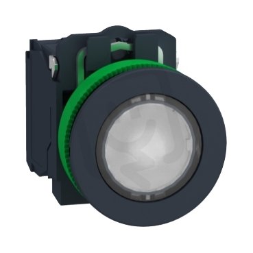 Ovadač stiskací prosvětlený zapuštěný s LED 24 V AC SCHNEIDER XB5FW31B5