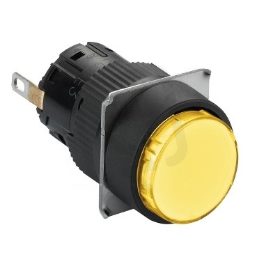 Signálka, 16 mm, LED, 24 V, konektor, žlutá SCHNEIDER XB6EAV5BP