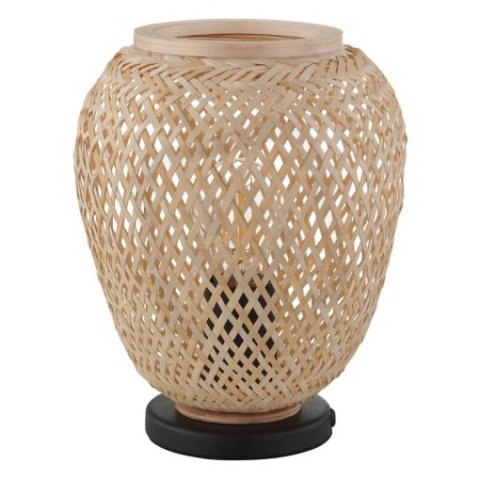 Stolní svítidlo DEMBLEBY 1xE27 přírodní/černá 40W IP20 EGLO 43263