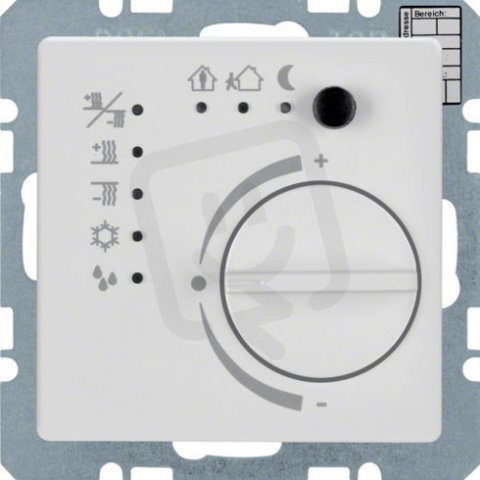 Termostat, prostorový s tlačítky, Q.x, bílá, sametová BERKER 75441129