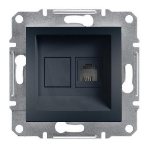 Asfora Zásuvka telefonní RJ11, antracit SCHNEIDER EPH4100171