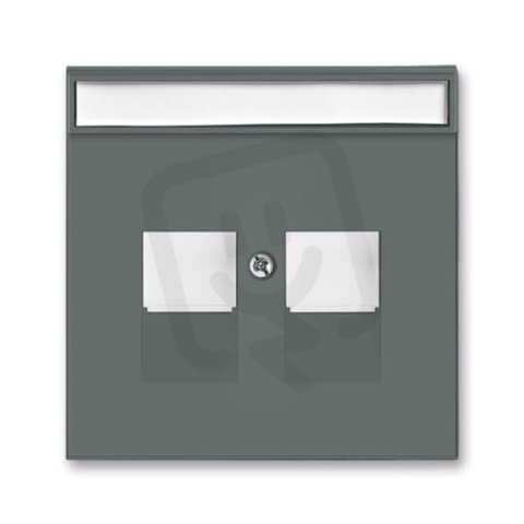 Kryt dvojzásuvky komunikační clonk 5014M-A11018 61 grafitová/ledová bílá Neo ABB