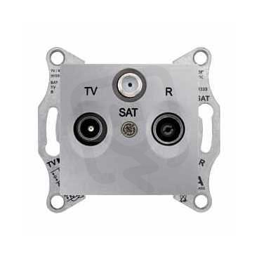 Sedna Zásuvka TV-R-SAT koncová, Aluminium SCHNEIDER SDN3501360