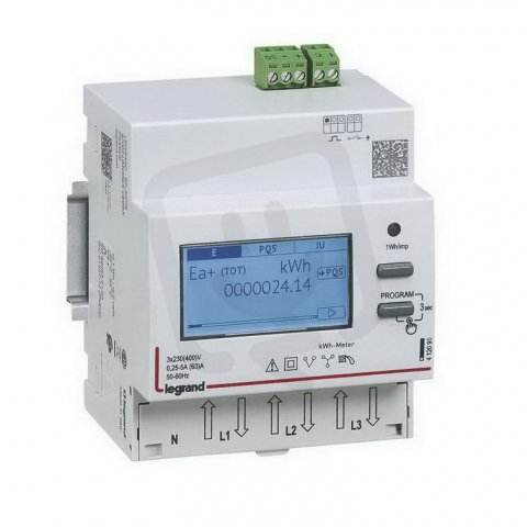 EMDX3 ELEKTROMĚR 3F PŘÍMÝ 63A IMPULZNÍ VÝSTUP LEGRAND 412090