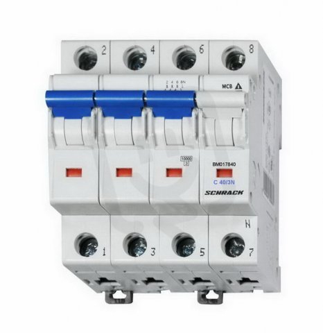 Instalační jistič 10 kA, C 40A, 3+N SCHRACK BM017840--