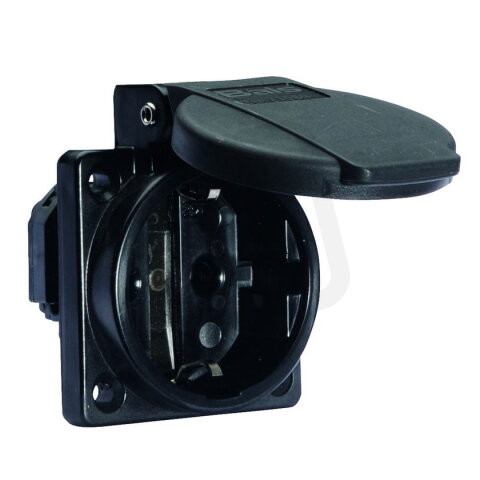 Zásuvka vestavná 16A 3p 230V IP54 SCHUKO (černá) BALS 71097