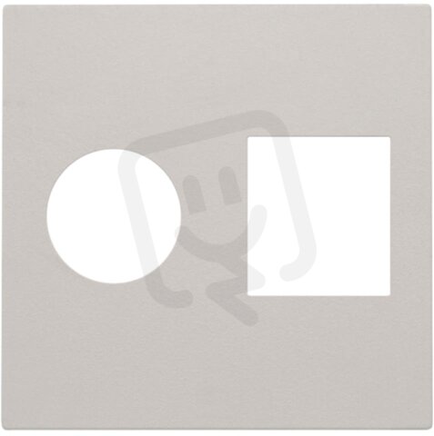 Středový kryt datazásuvky TV+RJ45-LIGHT GREY NIKO 102-65702