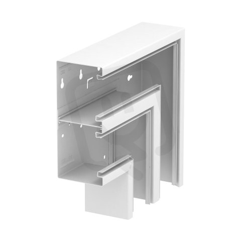 OBO GS-DFF90210RW Plochý roh, pro kanál Rapid 80, 90x210mm, čistě bílá Ocel