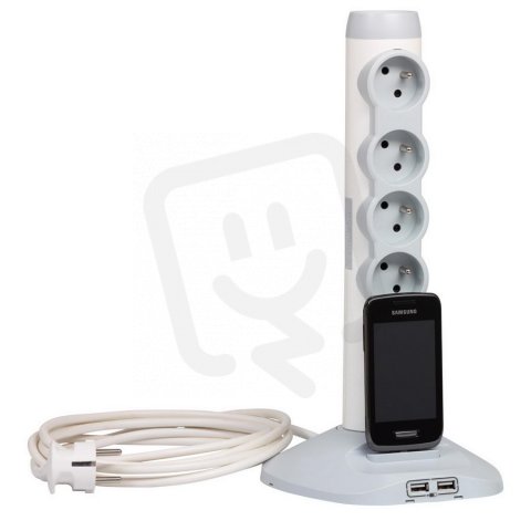 SLOUP. 4X2P+T,3XUSB,PO.2MODULOVÝ KAB. LEGRAND 050014