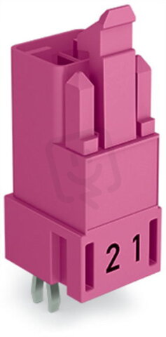 Konektor na desky plošných spojů rovné provedení 2pól. Růžová WAGO 890-892