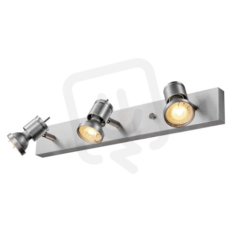 ASTO 3 nástěnné a stropní svítidlo tři žárovky QPAR51 kartáčovaný Al max. 225 W