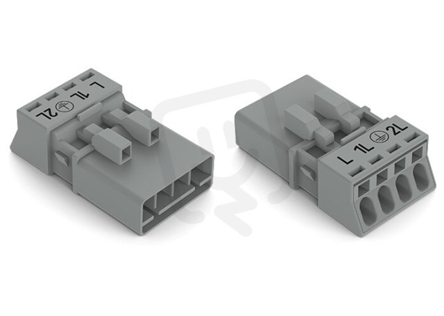Zástrčka 4pól. Kód. B šedá WAGO 890-254/064-000
