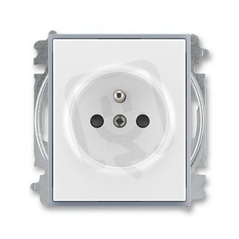 ABB ELEMENT Zásuvka chráněná s clonkami bílá/ledová šedá 5519E-A02357 04