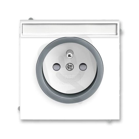 ABB NEO Zásuvka s ochr. kolíkem s clonkami bílá/ledová šedá 5519M-A02352 44