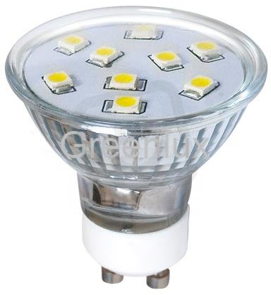 LED žárovka SMD LED9 SMD 2835 GU10 2W-WW GREENLUX GXLZ123