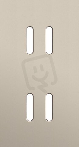 2násobný čelní panel, svislý, NIKO Rocker steel CHAMPAGNE COATED 166-56852