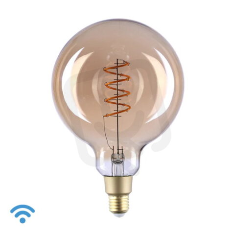 Chytrá žárovka Shelly VINTAGE E27 G125 Wi-Fi, 4W, IP20, 750lm, 2700K.