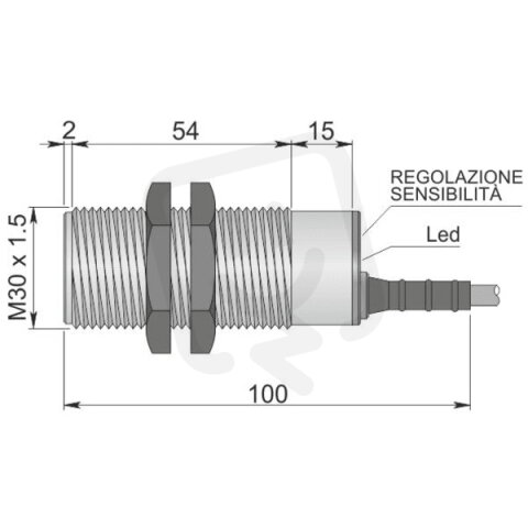 Kapacitní senzor d30 mm - Atex prach AECO SC30SP-C20 PNP NO+NC AD3