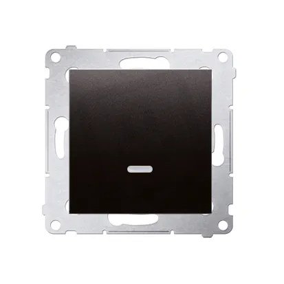 Spínač jednopólový, s orientačním LED, řazení 1So, 16AX 250V, antracit mat