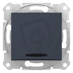 Sedna Spínač se signalizační kontrolkou řazení 1Ss Graphite SCHNEIDER SDN0400370