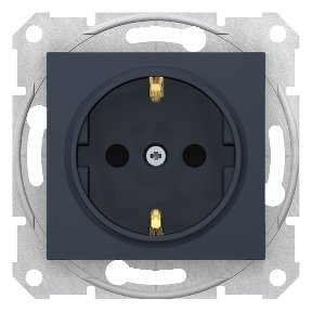 Sedna Zásuvka Schuko 2P+PE, clonky, Graphite SCHNEIDER SDN3000170