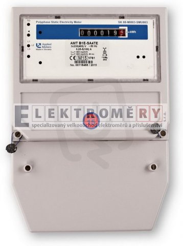 Elektroměr AMT B1E SA4TE 0,25-100 A CZ CEJCH, 1 sazbový E412