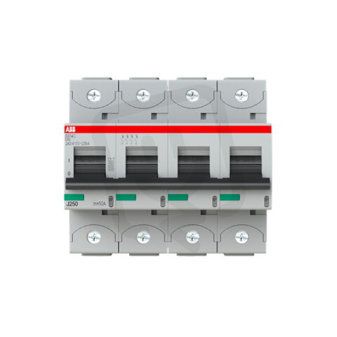 S804C-C50 jistič 4P char. C 50A s klecovou svorkou 25kA ABB 2CCS884001R0504