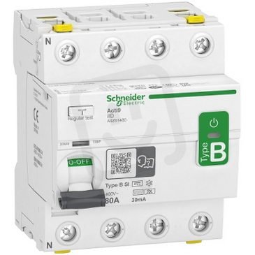 Proudový chránič iID 4P 80A 30mA typ B-SI 400V SCHNEIDER A9Z61480