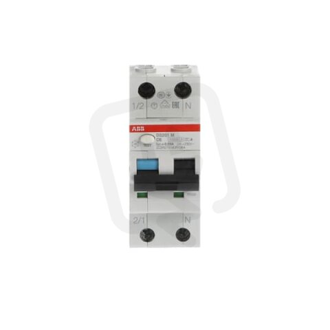 ABB DS201 M C6 A30 kombinace jistič/chránič 2P (1P+N) 6A 30mA C 10kA A