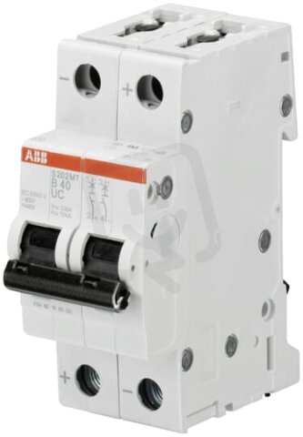 ABB S202MT-B20UC 2F jistič 20 A char. B 10kA 440V AC/DC pro kolejová vozidla