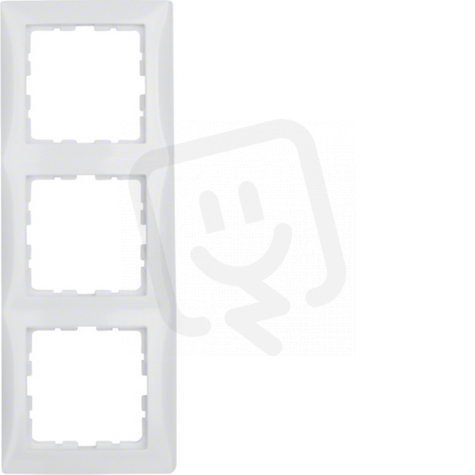 Rámeček, 3-násobný, S.1, bílá lesk BERKER 5310138989