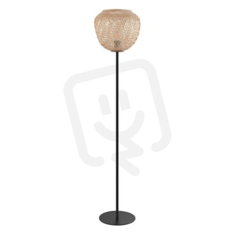 Stojací svítidlo DEMBLEBY 1xE27 přírodní/černá 40W IP20 EGLO 43264