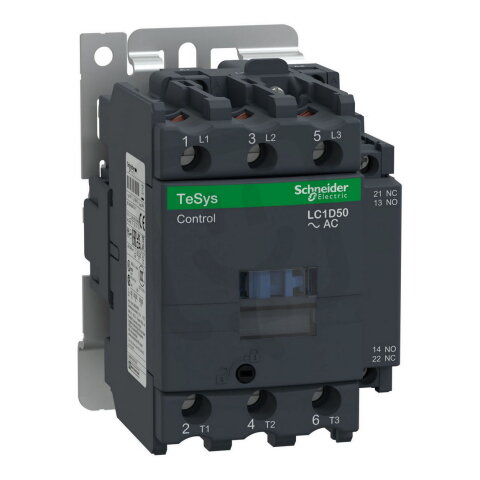 Schneider LC1D50P7 CONTACTOR 50A 1F+1O 230V 50/60